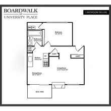One Bedroom Deluxe 5714-P floor plan
